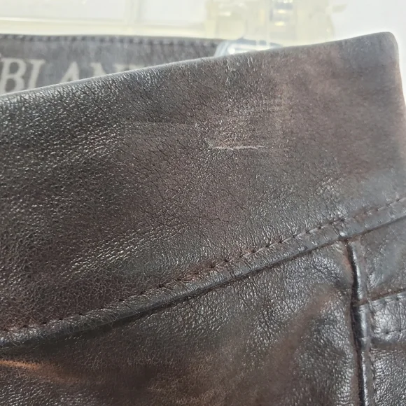 Blank NYC Vegan / Faux Leather Dark Brown Skinny Pants Size 26 - Picture 16 of 16